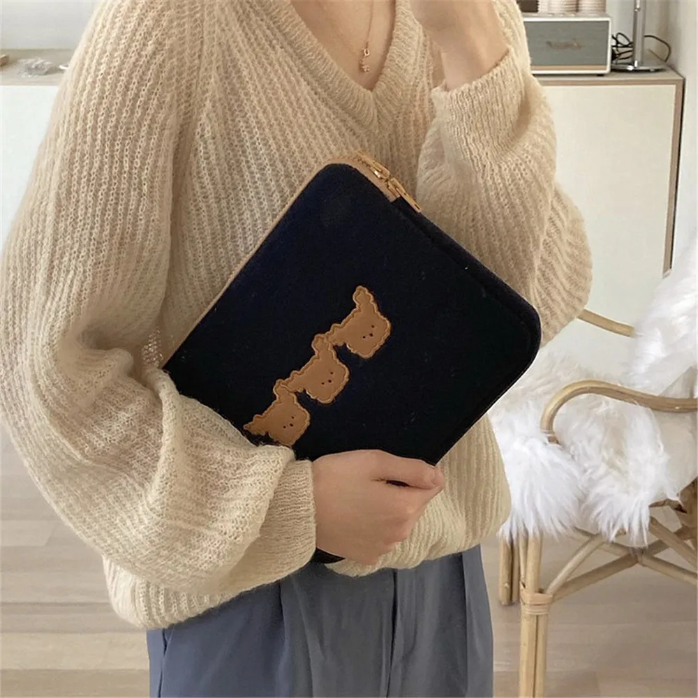 ins tablet pouch for ipad air 4 case ipad pro 9 7 10 5 11 inch liner bag korean style girls cute cartoon ipad sleeve storage bag free global shipping