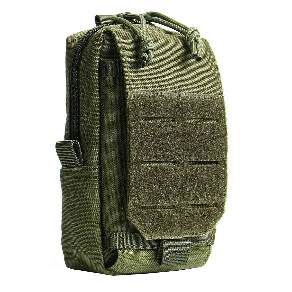 Зеленый цвет Тактический Molle Чехол Водонепроницаемый 1000D нейлоновый военный пояс поясная сумка медицинский комплект карман для телефона поясная сумка кошелек - Цвет: Зеленый цвет