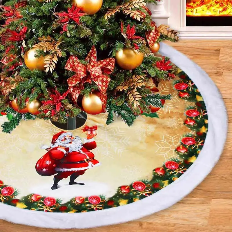 Santa claus 02 Рождественская елка, юбка, Рождественская елка, ковер, рождественские украшения для дома, новогодний Рождественский Декор, орнамент лося, Санта-Клаус, коврик - Цвет: Santa claus 02