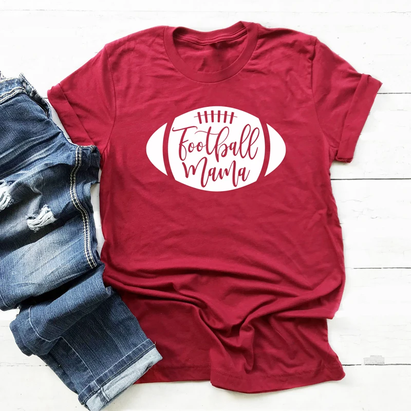 

Забавная летняя футболка с изображением футбольной мамы модная женская футболка с круглым вырезом Tumblr Mom Life, футболка из 100% хлопка, Повседне...