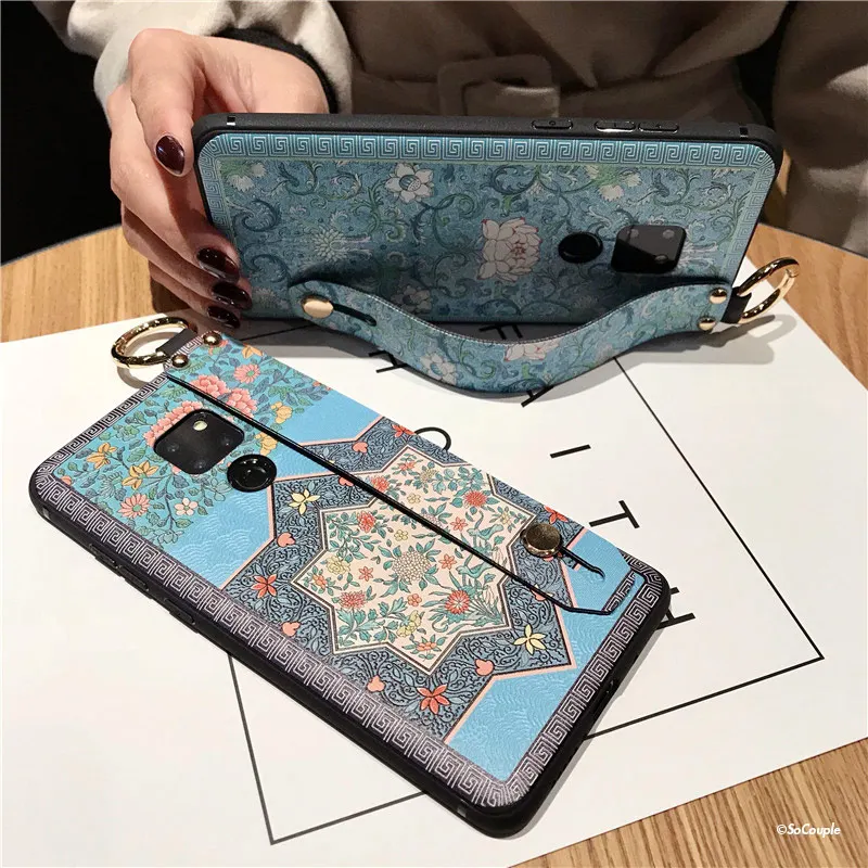Ремешок на запястье Мягкий ТПУ чехол для телефона huawei P20 P30 Pro Lite Honor 10 20 mate 30 Nova 3i 5i 2s