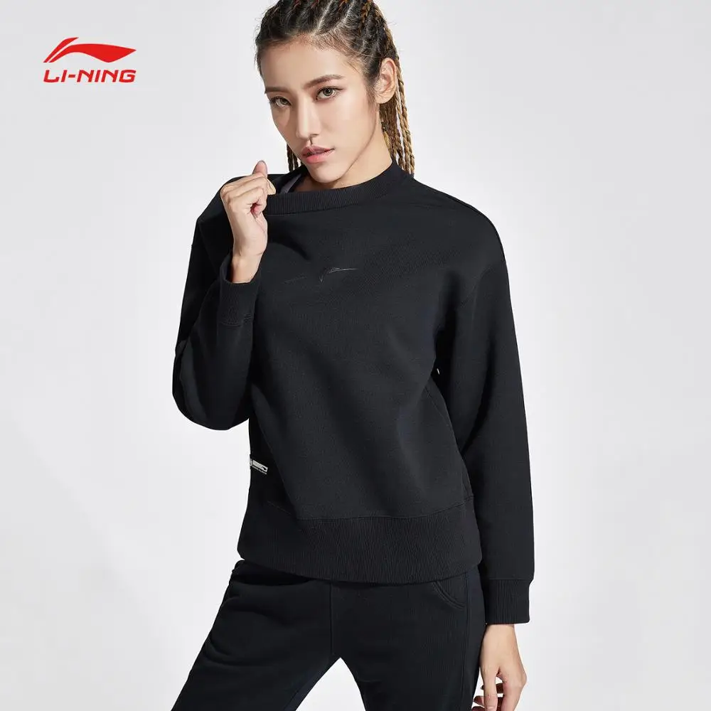 Li-Ning женский баскетбольный свитер Bad Five, свободный крой, Комфортный пуловер с подкладкой, спортивный свитер для отдыха, толстовки AWDN806 COND18