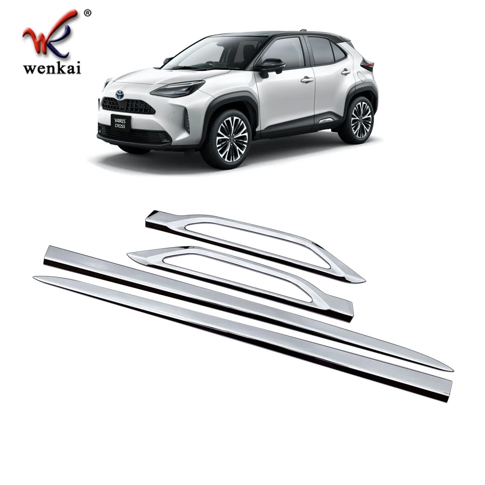 Защитная Накладка для Toyota Yaris Cross 2020 2021 боковая накладка АБС-пластик хром 4