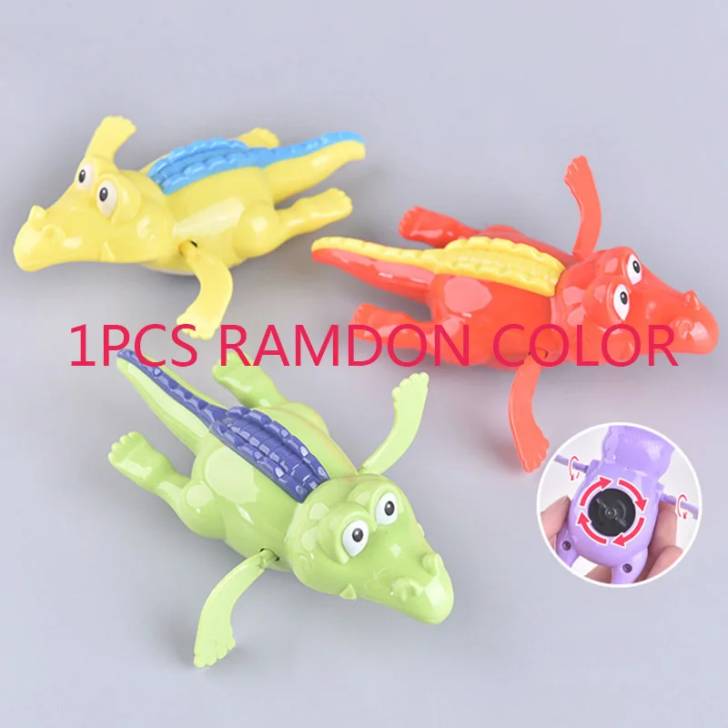 1pcs ramdon color Милые водные игрушки с героями мультфильмов морские животные Черепаха классические детские плавающие Черепашки заводные на цепочке детские пляжные игрушки для ванной - Цвет: 1pcs ramdon color