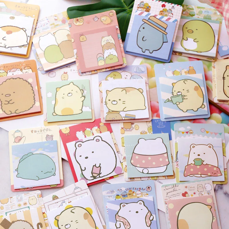 20 листов милые Sumikko блокноты Kawaii липкие для детей Подарки девочек школьные