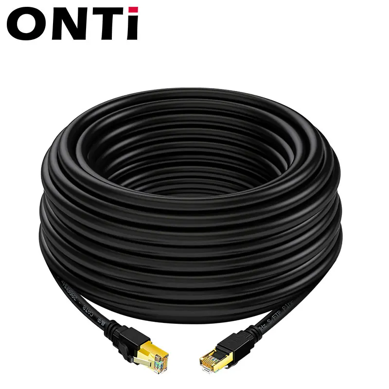 Кабель Ethernet ONTi CAT8 40 Гбит/с 2000 МГц SSTP UTP Cat 8 RJ45 сетевой патч-корд для маршрутизатора