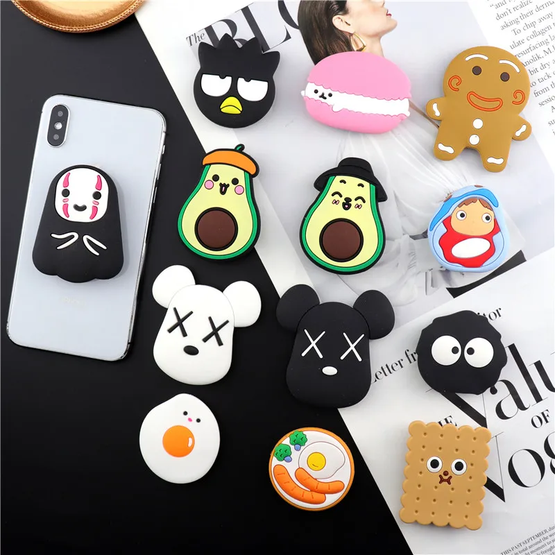

Universal luxury cartoon silicone cute cat phone holder Phone Grip Stand Mobile Phone Finger Ring Stand Phone Accessories