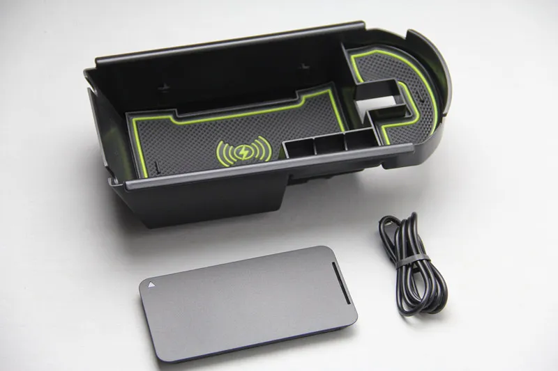 1lot Mobile phone wireless charging Central Armrest storage box for- Toyota C-HR CHR C HR