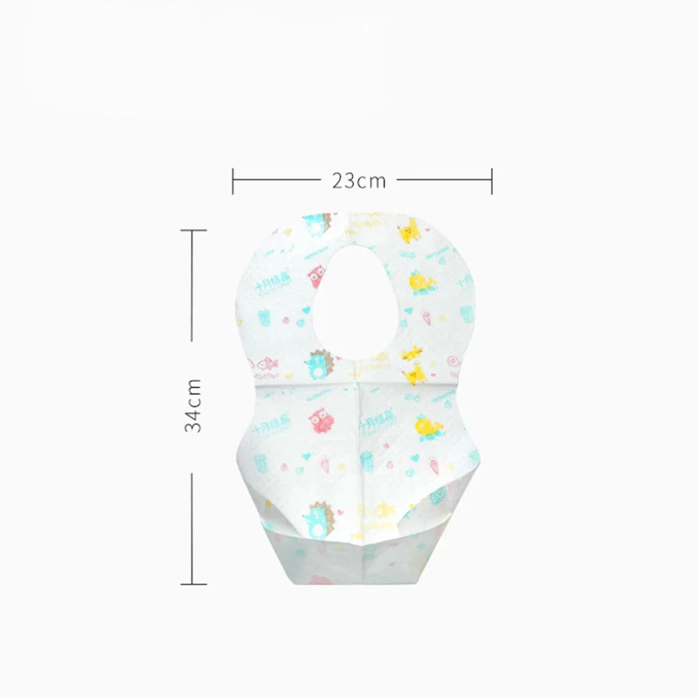 

36Pcs Infant Drool Absorbent Non-woven Baby Bib Disposable Burp Cloth White