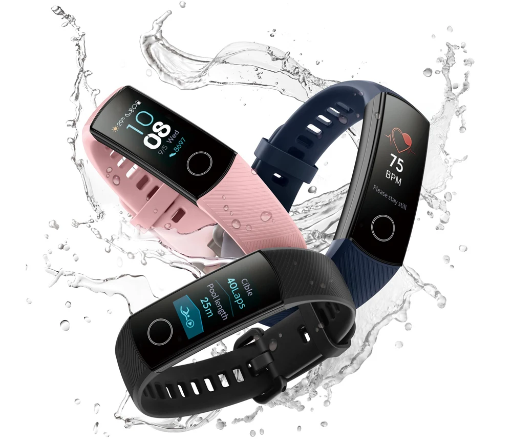 Умный Браслет huawei Honor Band 5, 4, 0,95 дюйма, трекер, умный OLED, для плавания, водонепроницаемый, Bluetooth, фитнес-трекер, сенсорный экран