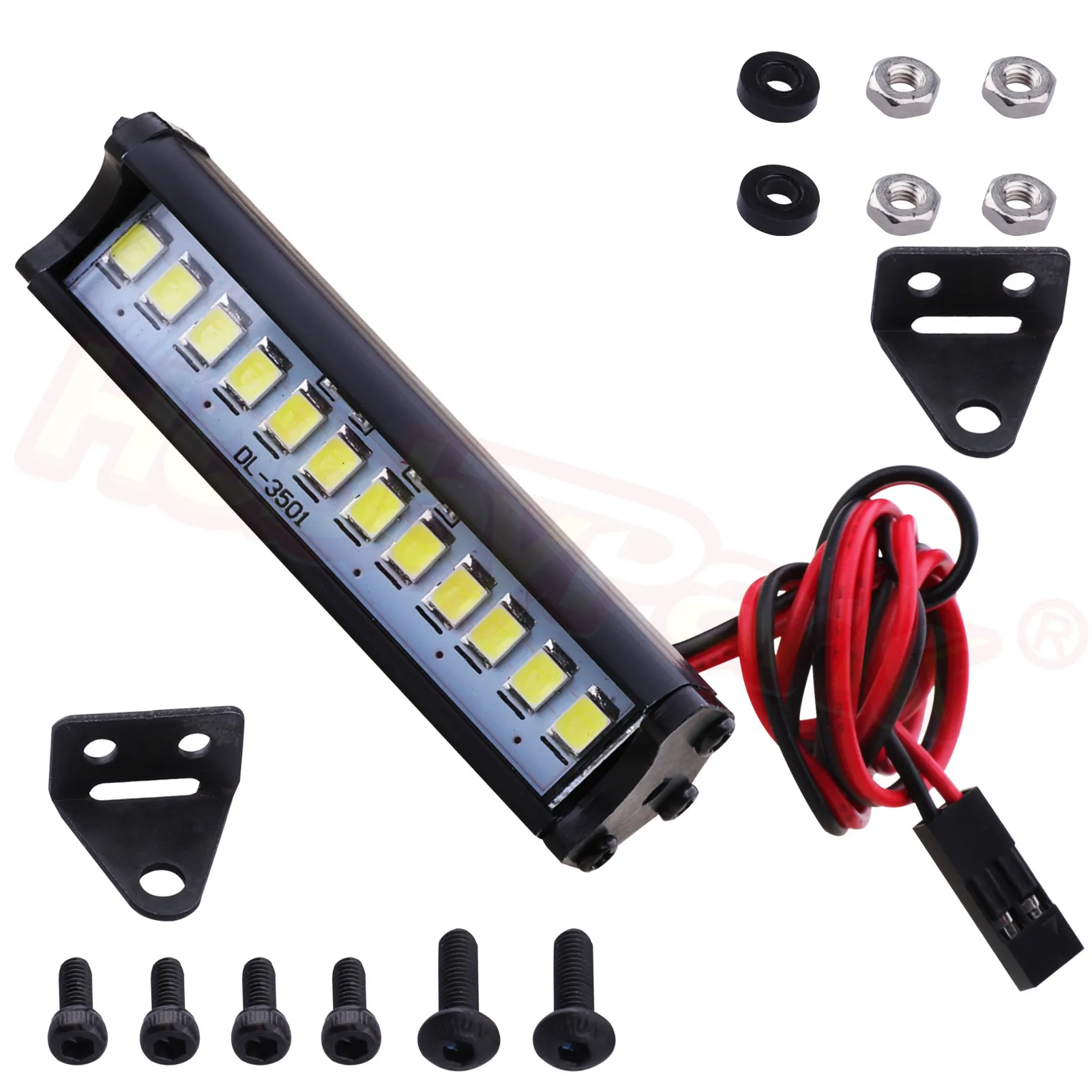 

RC Rock Crawler Truck LED Light Bar Spotlight Dome Light Simulation for Traxxas Trx-4 Trx4 Axial SCX10 90046 D90 Tamiya CC01 KM2