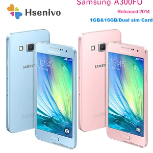 samsung a3 refurbished original galaxy a3 a3000 a300f quad core android 4 5 8gb16gb rom 4g 8 0mp camera mobile cell phone free global shipping