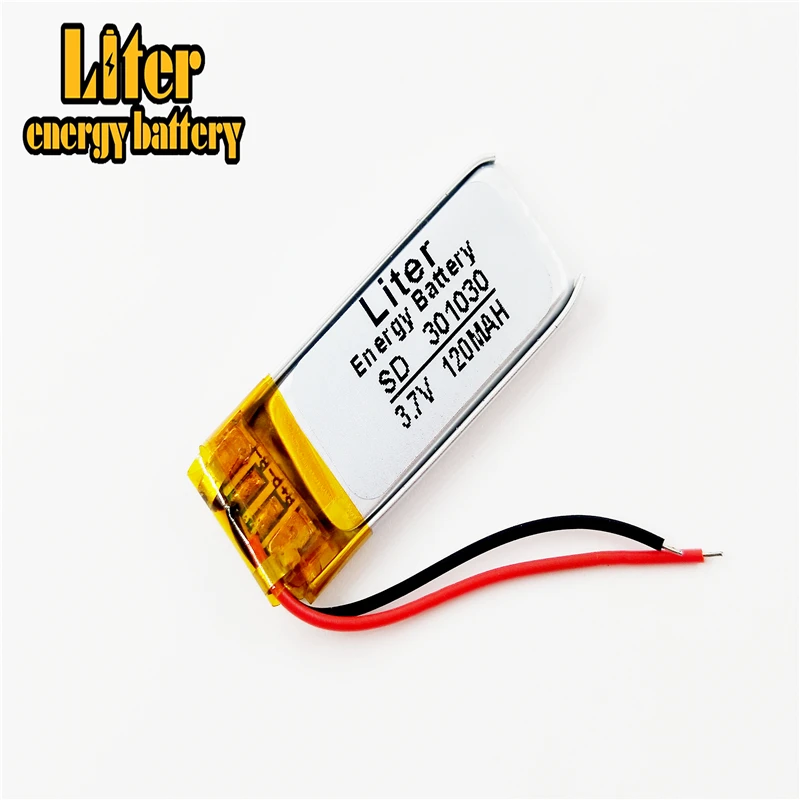 Литий-полимерный аккумулятор 3 7 V 120mAh 301030 литиевая полимерная аккумуляторная