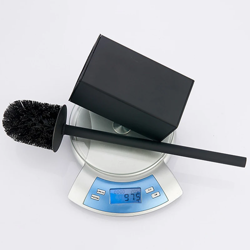 

Stainless Steel Toilet Brush Black Bathroom Cleaning Brush Holder with Toilet Brush Wall Mount