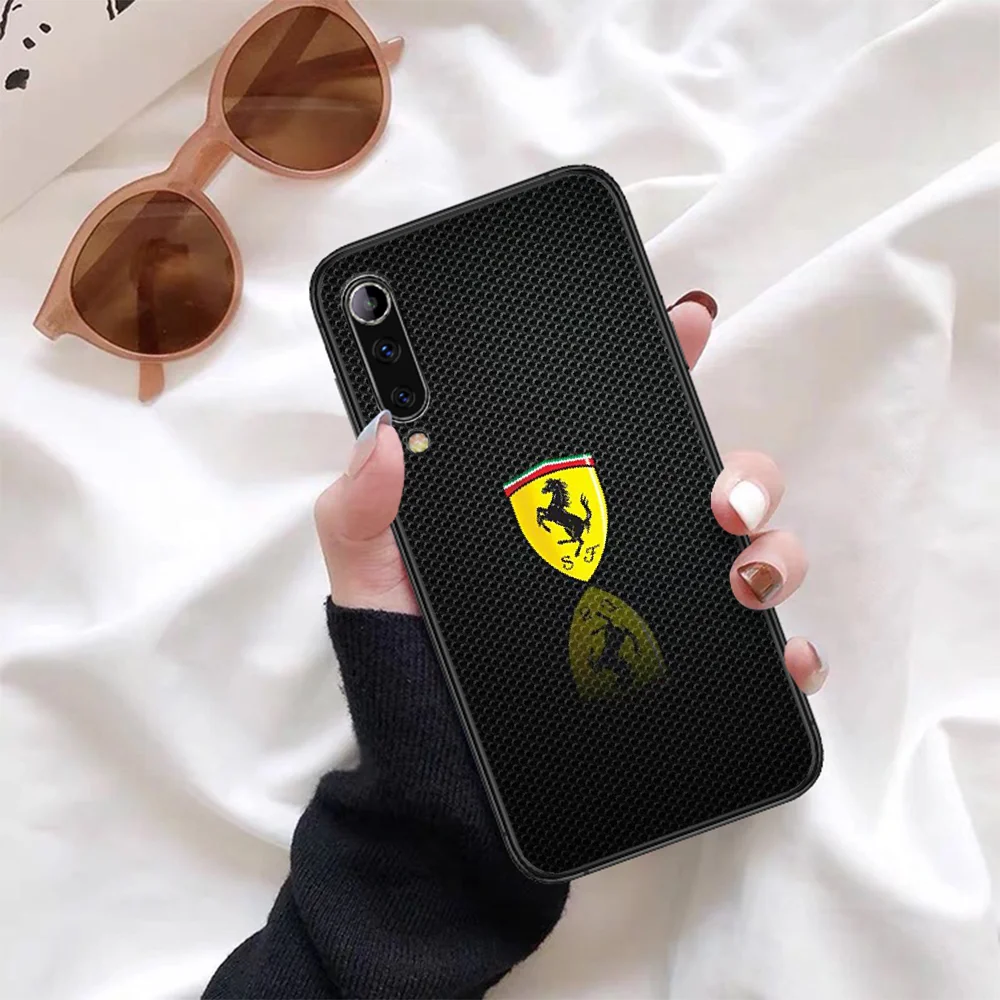 

sports car Ferrarie Phone Case For Xiaomi Mi Note 10 A3 9 MAX 3 A2 8 9 Lite Pro Ultra black Coque Tpu Cover Trend Prime Fashion