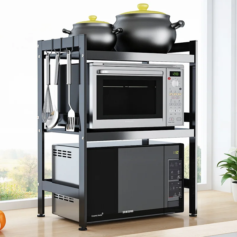 Кухонная стойка для хранения напольная микроволновой печи из нержавеющей стали