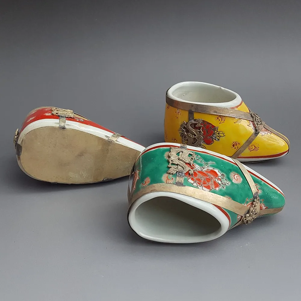 Pure hand-made ceramics and copper making small shoes furniture decorative ornaments craft collection gifts | Дом и сад