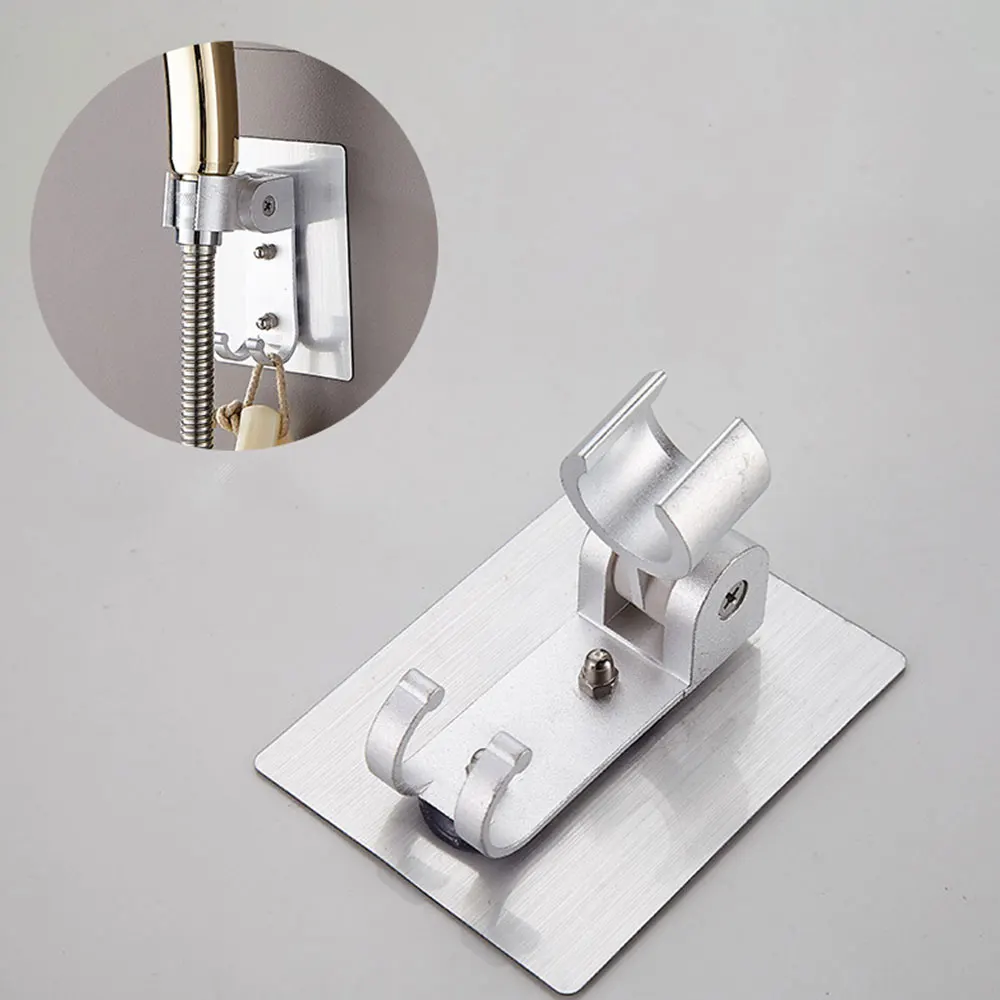 

2pcs Shower Head Stand Bracket Self-adhesive Handheld Shower Seat Wall Mounted Shower Stand Bracket Bathroom Accessories