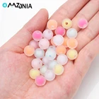 Матовые акриловые круглые бусины 30 шт.лот 10 мм, карамельные цвета, разделители, свободные бусины для изготовления ювелирных изделий сделай сам, аксессуары ручной работы