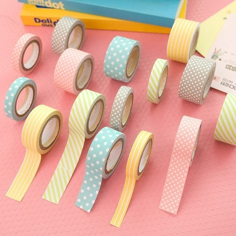 5 шт./лот цветные бумажные ленты ручной работы декоративная Васи лента клейкие