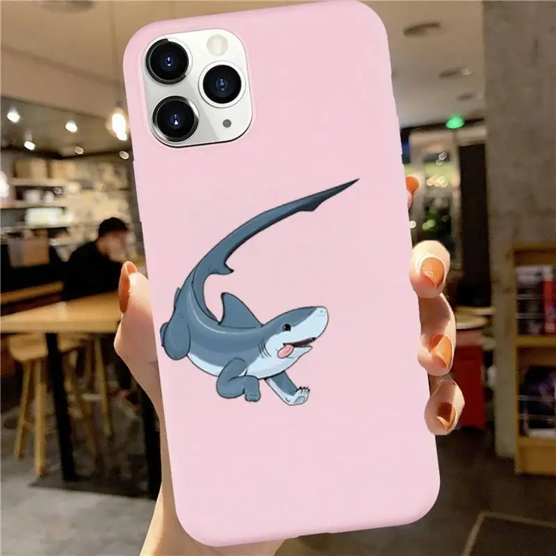 

Shark animal Marine life Phone Case Candy Color for iPhone 6 7 8 11 12 s mini pro X XS XR MAX Plus