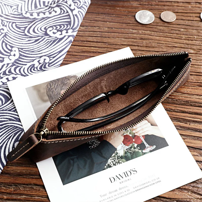 Винтажная Сумка-карандаш из натуральной кожи ручной работы воловьей с длинной