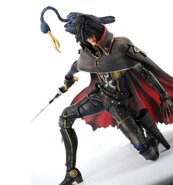 PLAY ARTS KAI HARLOCK космический пиратский капитан фигура из ПВХ|Игровые фигурки и