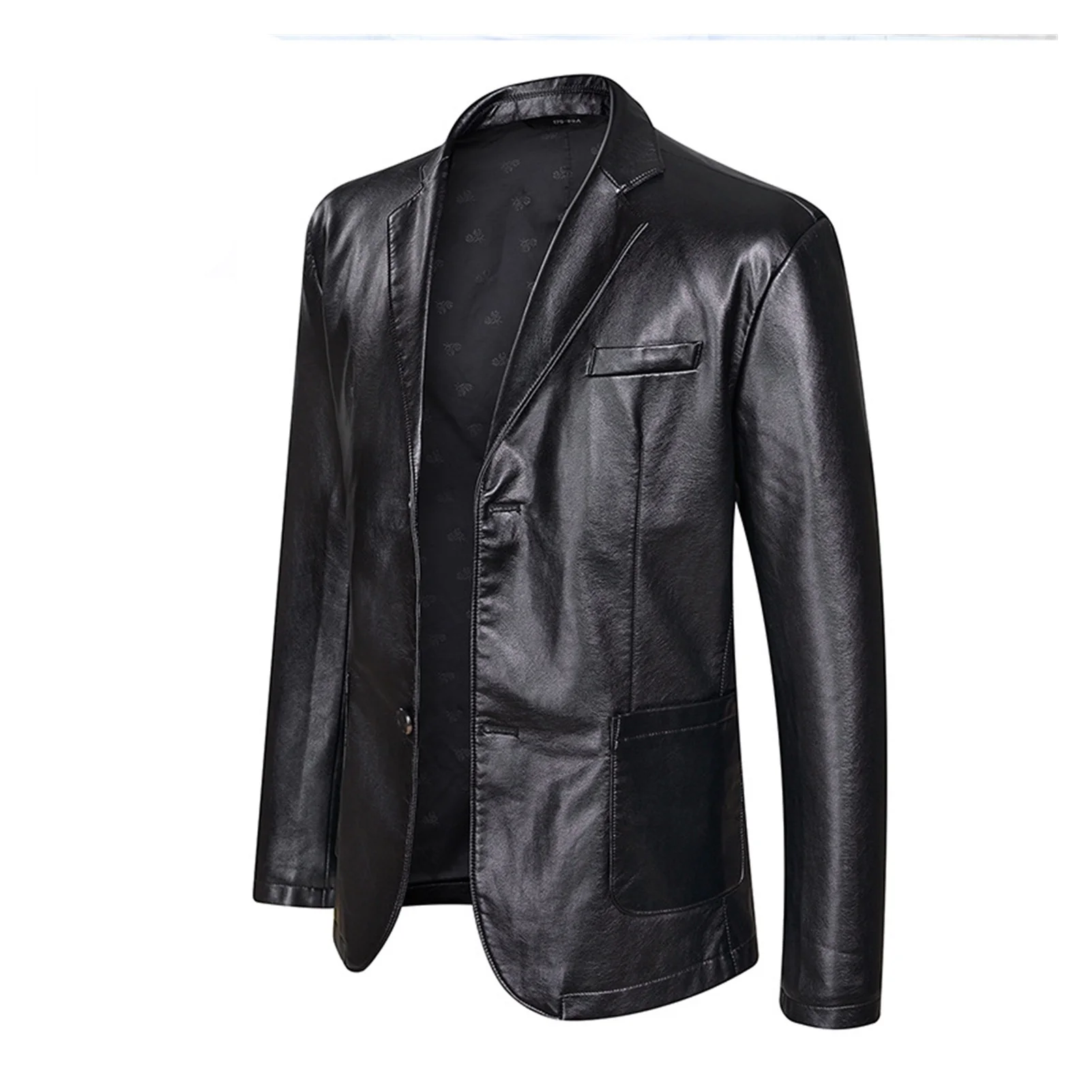 

2021NEW New Fashion Leather Jackets Men's Jacket Button Outwear Men's Coats 2021 Spring Autumn PU Jacket Coat Plus Size 5XL 6XL