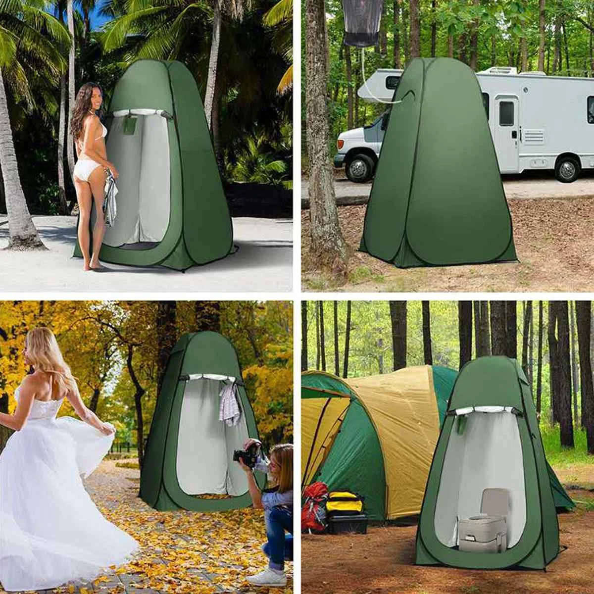 

1/2 People Portable Changing Automatic Open Up Toilet Tent Beach Shower Privacy Shelter Dressing Room Picnic Outdoor Tent