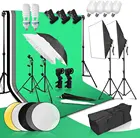 Комплект освещения для фотостудии софтбокс 2*3 м поддержка фона 135 Вт лампочка зеленая фотостойка отражатель зонт