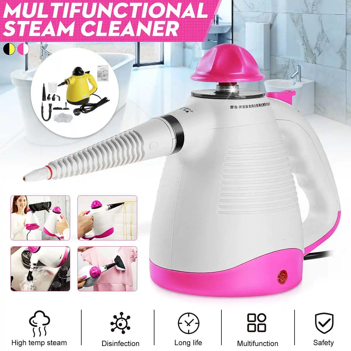 

Multi-purpose High-Pressure Electric Steam Cleaner Cleaning Machine Portable Home Office Kitchen Cleaning Appliances EU Plug