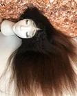 Омбре блонд яки 24 дюйма натуральный синтетический длинный курчавый прямой естественный кружевной передний парик Черные Женщины с BabyHair Preplucked