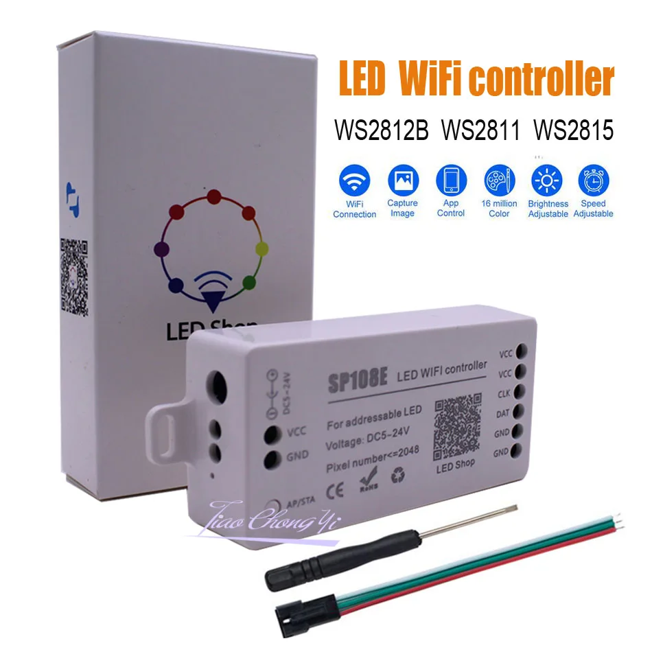 Светодиодный Wi Fi волшебный контроллер SP108E SK6812 WS2811 WS2812B WS2815 и т. д. Светодиодная