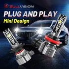 9005 светодиодный ная фара для автомобиля Mini 6000K, светодиодный фара H7 H11 H4 H8 H9 HB3 HB4 9006, безвентиляторный Универсальный лампа CSP Luces светодиодный Para Auto