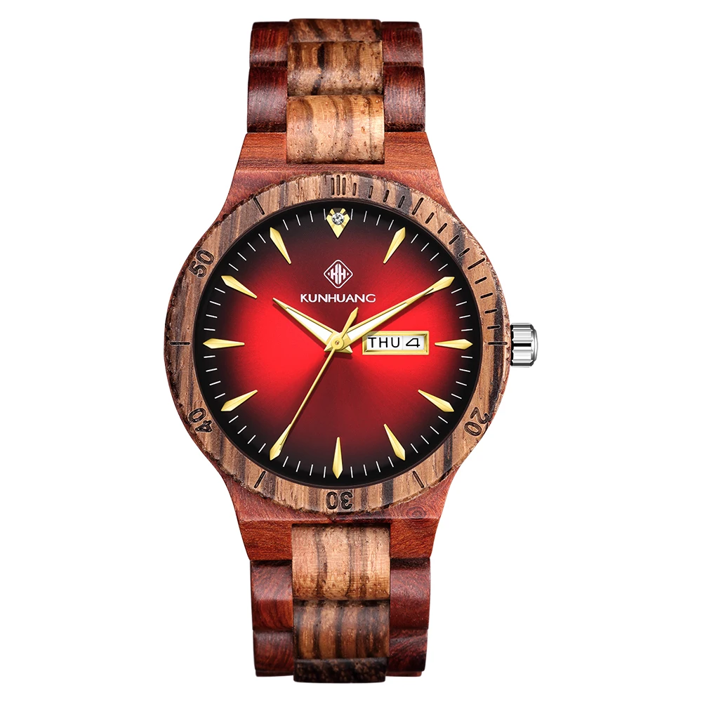 Men Watch Wood Luxury Stylish Watches VICVS watch Timepieces Chronograph Military Quartz Great Men's Gift relogio masculino