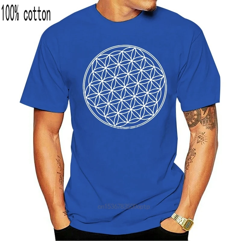 

New Flower of Life Sacred Geometry T-Shirt Womens Tshirt Tee