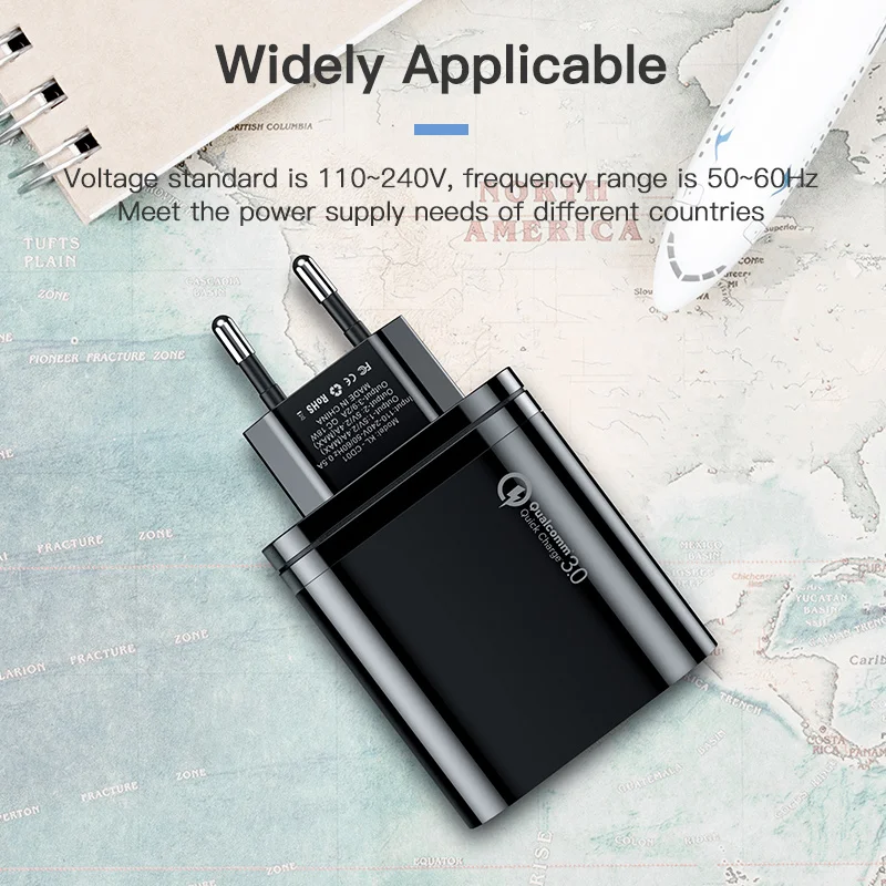Устройство для быстрой зарядки KUULAA 3 USB порта 30 Вт QC 0|Зарядные устройства