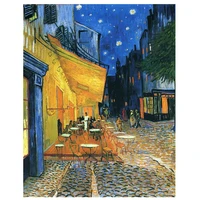 van gogh famous painting cafe terrace at night 5d diy diamond painting full drill diamond embroidery rhinestones picture bm403
