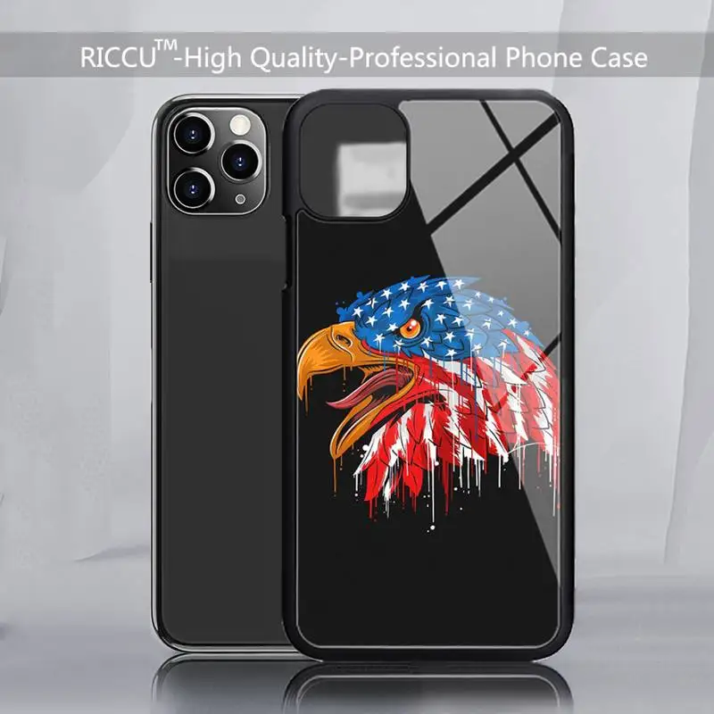 Резиновый чехол с американским флагом для телефона iPhone 12 11Pro Max XS 8 7 6 6S Plus X SE 2020 XR