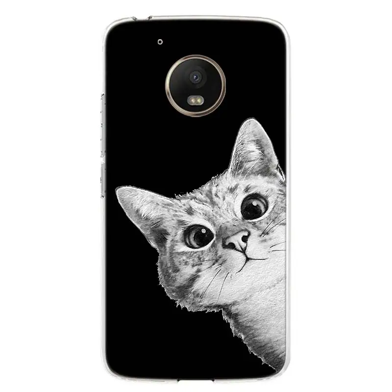 cat cute kitten catling phone case for motorola g9 play g8 plus g30 g7 power capa moto one vision fusion g6 g5 e6 e5 cover shell free global shipping