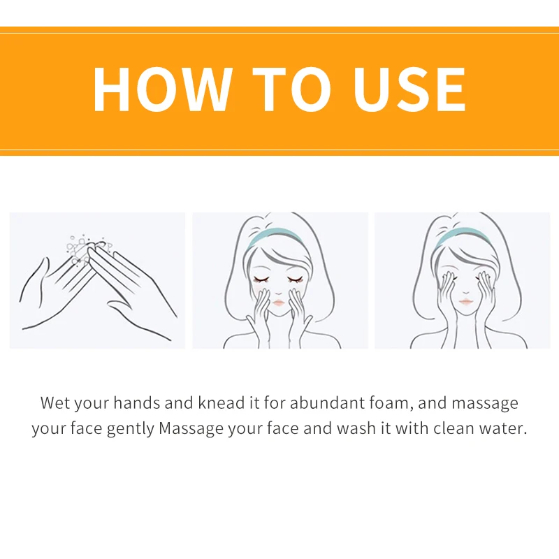 

LANBENA Vitamin C Deep Cleansing Facial Cleanser Face Wash Collagen Whitening Moisturizing Skin Gentle Fine Dense Foam 100ml