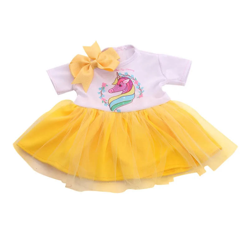 Кукольная одежда Yellow Raincoat единорог обувь для куклы 18 дюймов с драгоценностями и 43