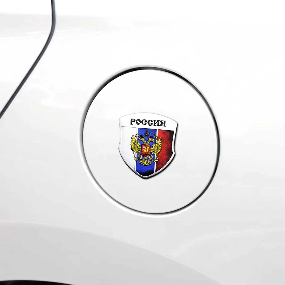 3D алюминиевый значок с российским национальным флагом логотип наклейка на