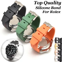 20mm 21mm 22mm rubber watch band fkm high quality for rolex submarainer yacht master oyster perpetual fluoro rubber strap