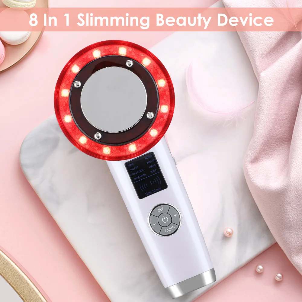 

8 in 1 Ultrasound Cavitation EMS Body Slimming Massager Weight Loss Anti Cellulite Burner Galvanic Infrared Body Slimming Device