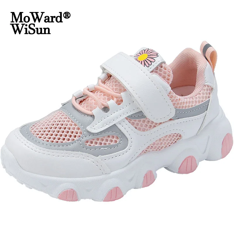 

Size 27-38 Mesh Breathable Sneakers Children Non-slip Sport Shoes Wear-resistant for Kids Boys Girls Footwear Soft Bottom Tenis