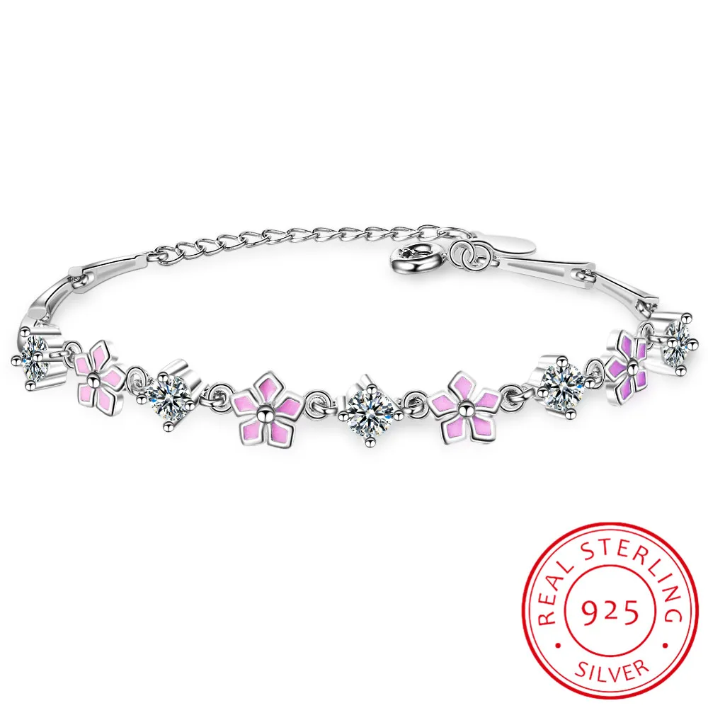 Женский браслет из серебра 925 пробы с муассанитом |