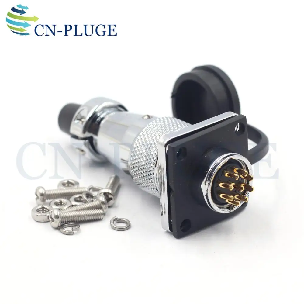 WS16 серии 9-контактный разъем Водонепроницаемый авиационные разъёмы светодиодный