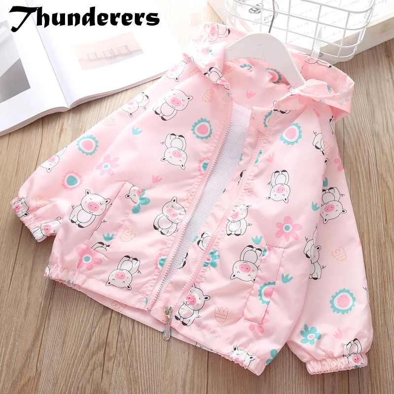 Весенне-Осенняя детская ветровка для девочек и мальчиков куртка с длинными