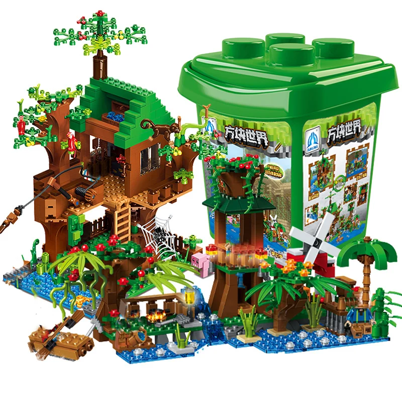 Мини-конструктор My World головоломка игрушка для мальчиков маленький домик из